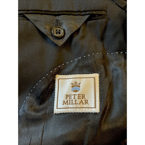 Peter Millar Blazer 44T Solid Black Sports Jacket Wedding Business Resort Party - Picture 7 of 8